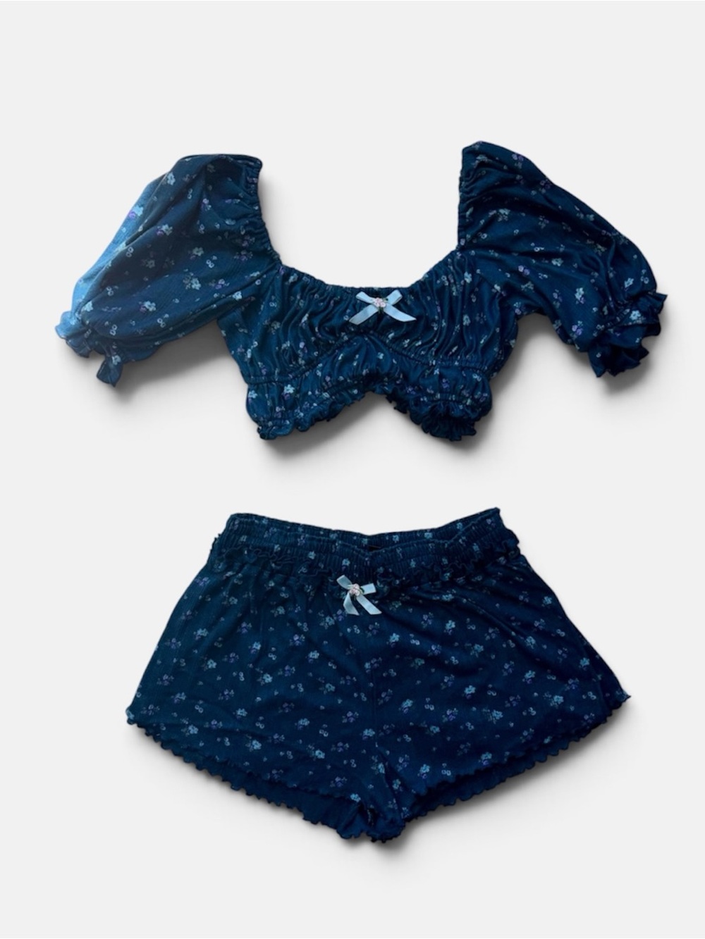 For Love Lemons Floral Set Top Shorts Lola Pointelle XS/S